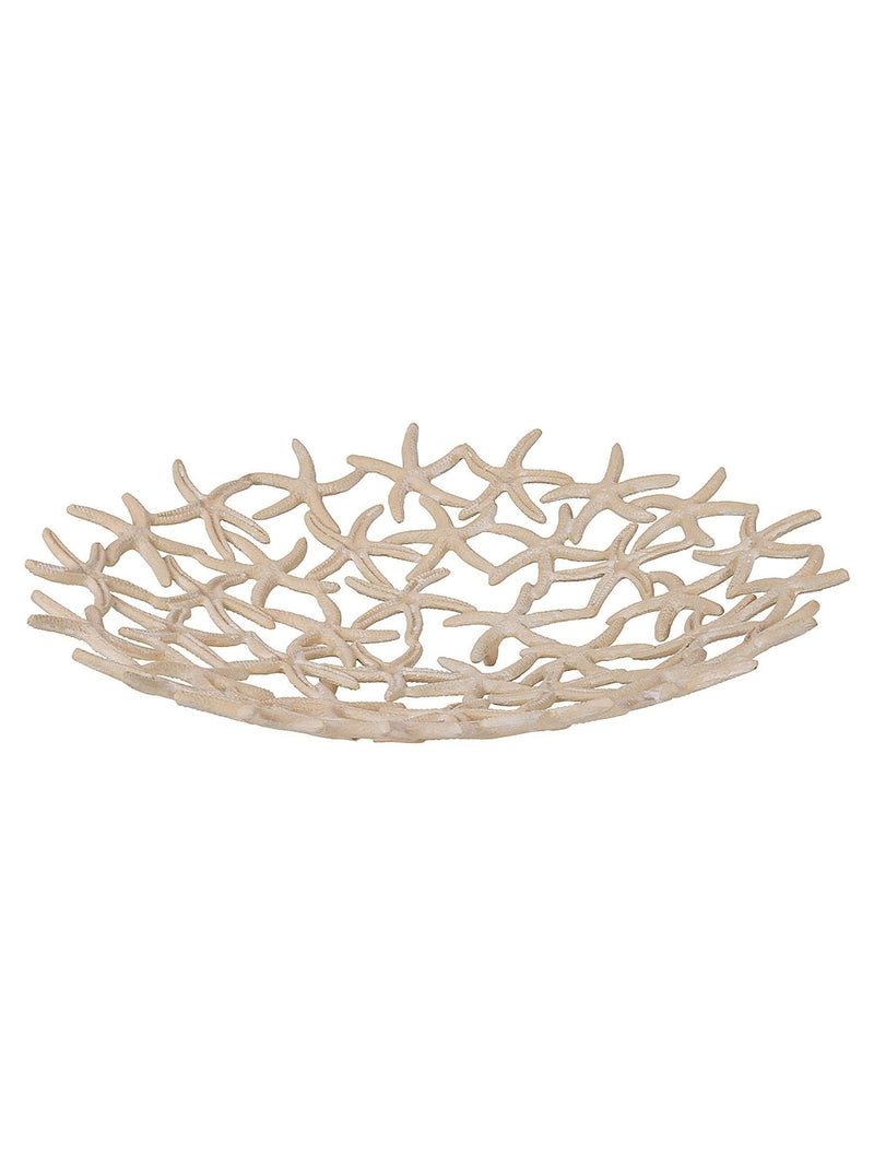 Libra Interiors beige stonewash starfish shallow bowl (British brand)