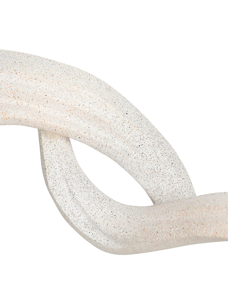 Libra Interiors white Aven sculpted heart ornament, imported from the UK