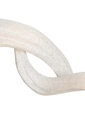 Libra Interiors white Aven sculpted heart ornament, imported from the UK