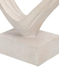 Libra Interiors white Aven sculpted heart ornament, imported from the UK