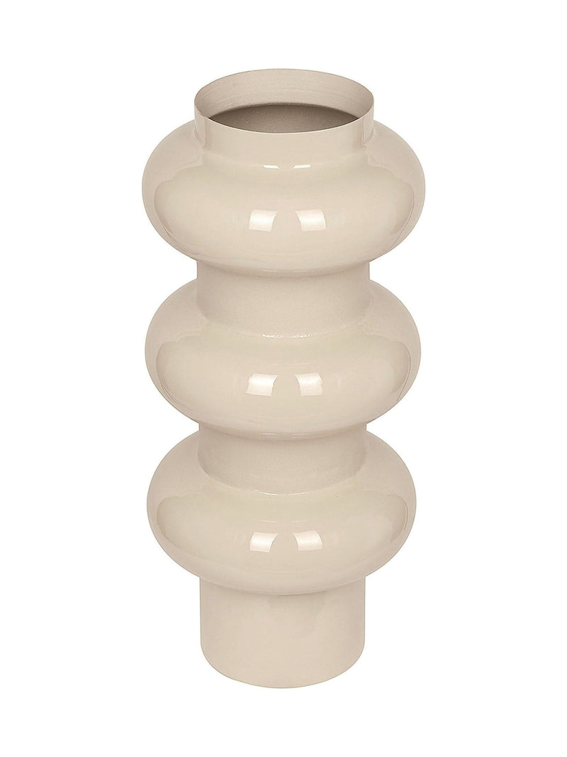 Libra Interiors large Ovolo enamel iron vase 36cm, imported from the UK