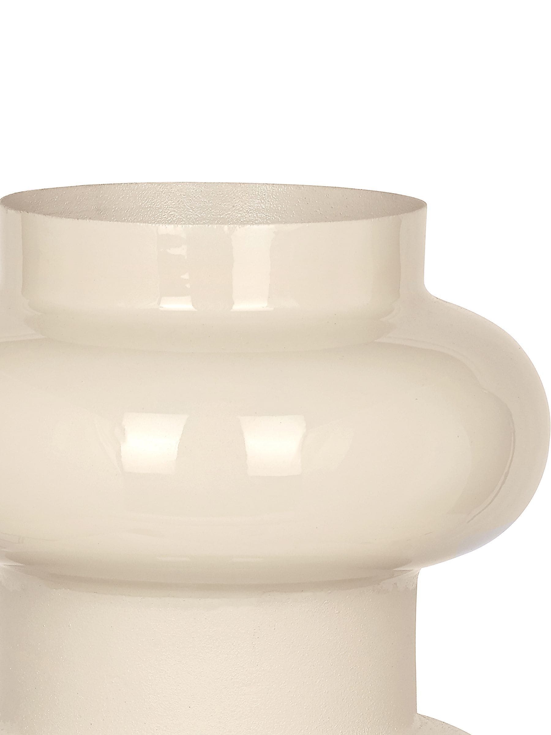 Libra Interiors large Ovolo enamel iron vase 36cm, imported from the UK