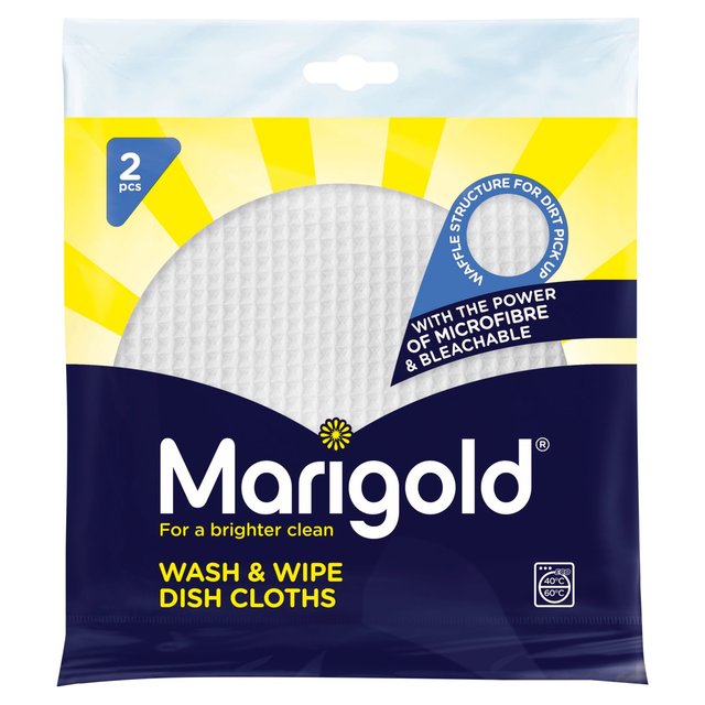 Marigold Wash & Wipe Microfibre Kitchen Cloth   2 per pack GOODS M&S   