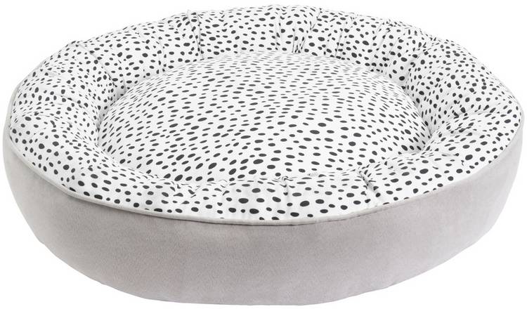 Doughnut Dog Bed Spotty Dot Print Large (British brand)