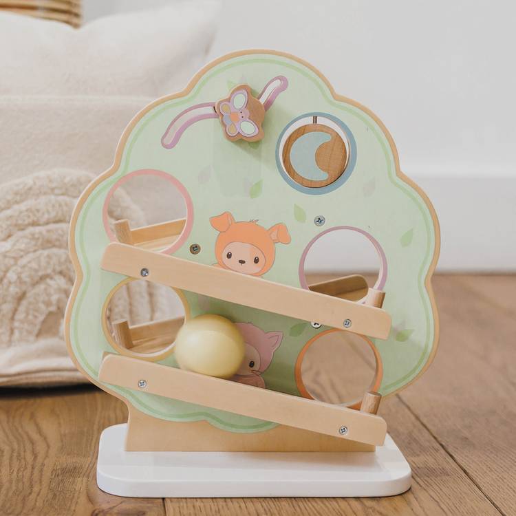 Our Little World wooden sensory tree ball run - British product