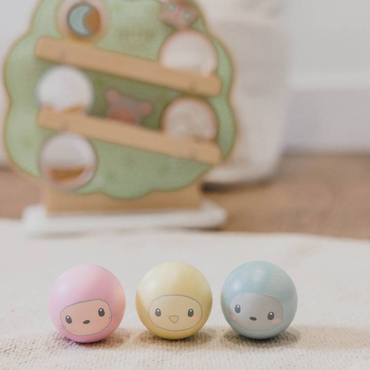 Our Little World wooden sensory tree ball run - British product
