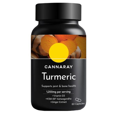 Superdrug Cannaray Turmeric Capsules with Ginger and Black Pepper 1200mg 60 Capsules- Buy online at McGrocer