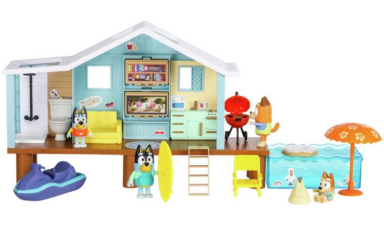 Bluey Beach Cabin Exclusive Bundle playset, UK version