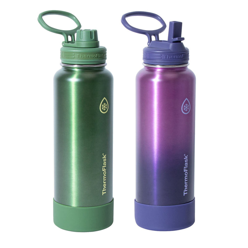 ThermoFlask stainless steel water bottle 1.2L 2 pack (British brand)