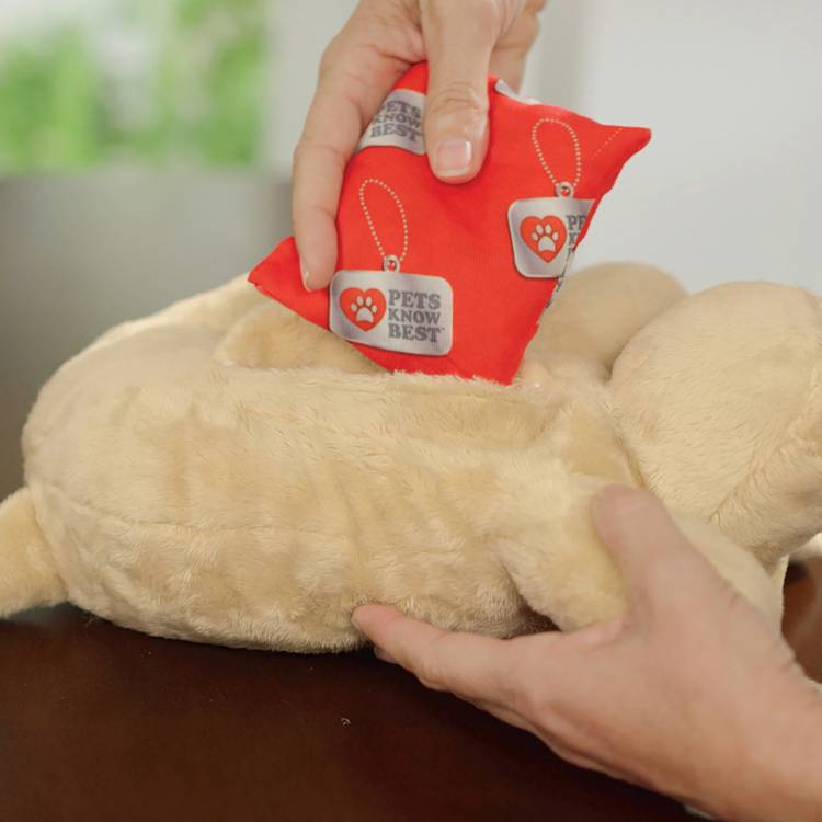 JML Golden Huggie Pup dog plush toy, imported from the UK