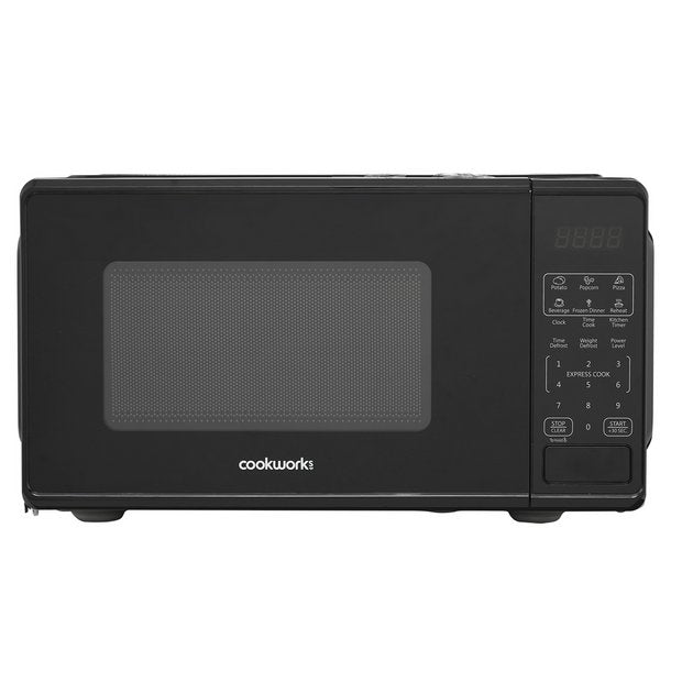 Cookworks digital microwave black 700W 17L, imported from the UK