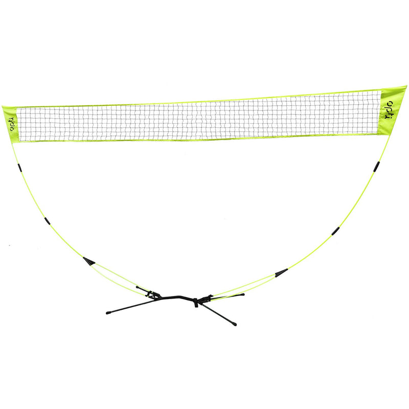 Opti badminton set pop-up net 10ft racquets shuttlecocks, UK version