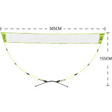 Opti badminton set pop-up net 10ft racquets shuttlecocks, UK version