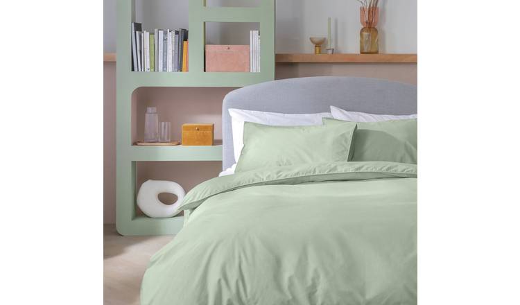 Habitat sage green bedding set single, imported from the UK