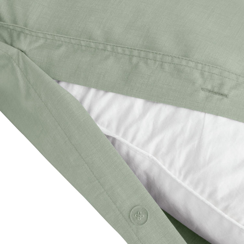 Habitat Cotton Textured Print Sage Bedding Set - King size