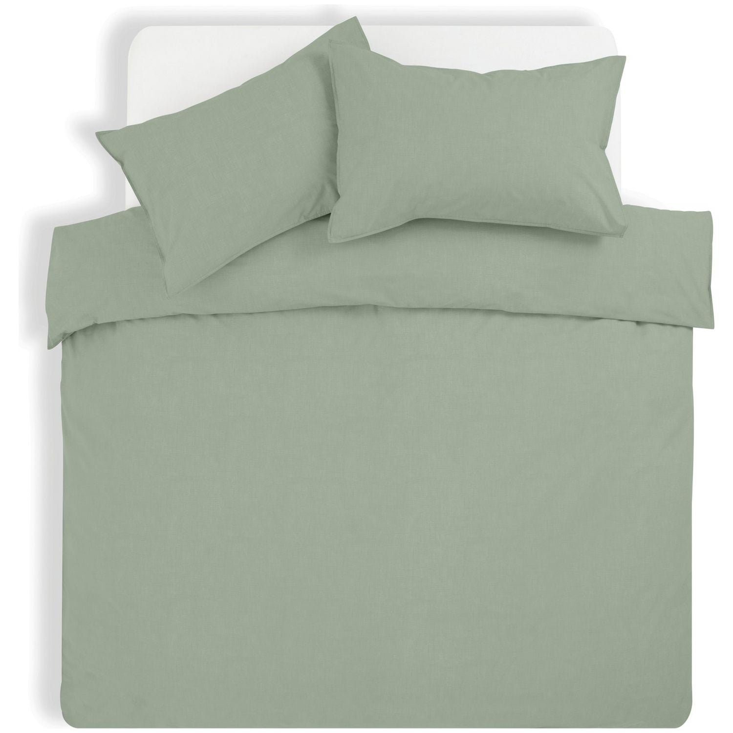Habitat Cotton Textured Print Sage Bedding Set - Superking