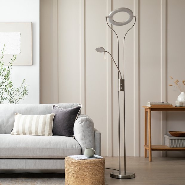 Argos Home LED uplighter floor lamp chrome, British product
