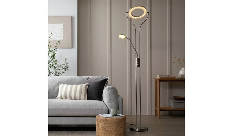 Argos Home LED uplighter floor lamp chrome, British product