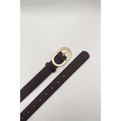 Superdrug SVNX Gold Metal Buckle Belt in Dark Brown- Buy online at McGrocer