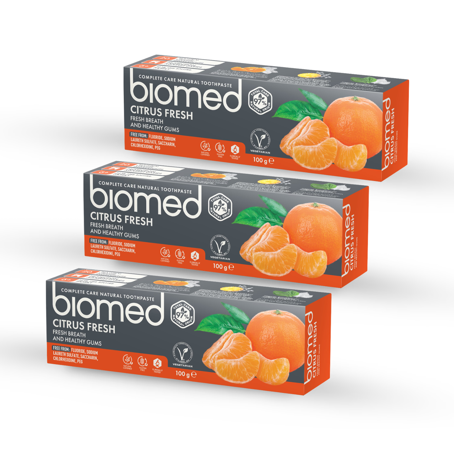 Biomed Citrus Fresh toothpaste 3x100g - British product