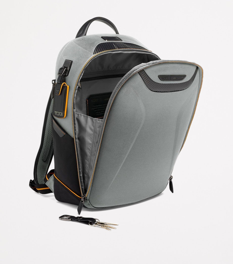 Sleek Backpack with Carbon Fibre Accents and USB Port, 43cm x 30.5cm x 14cm