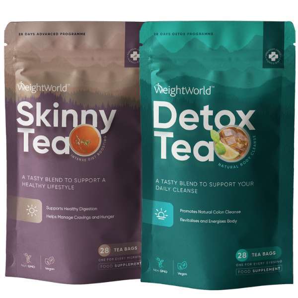 WeightWorld skinny detox tea combo 56 bags, imported from the UK