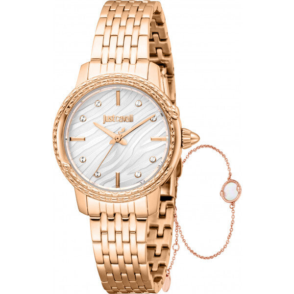 Just Cavalli rose gold snake watch set, UK version