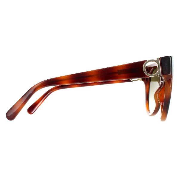 Salvatore Ferragamo cat eye sunglasses tortoise green - British product