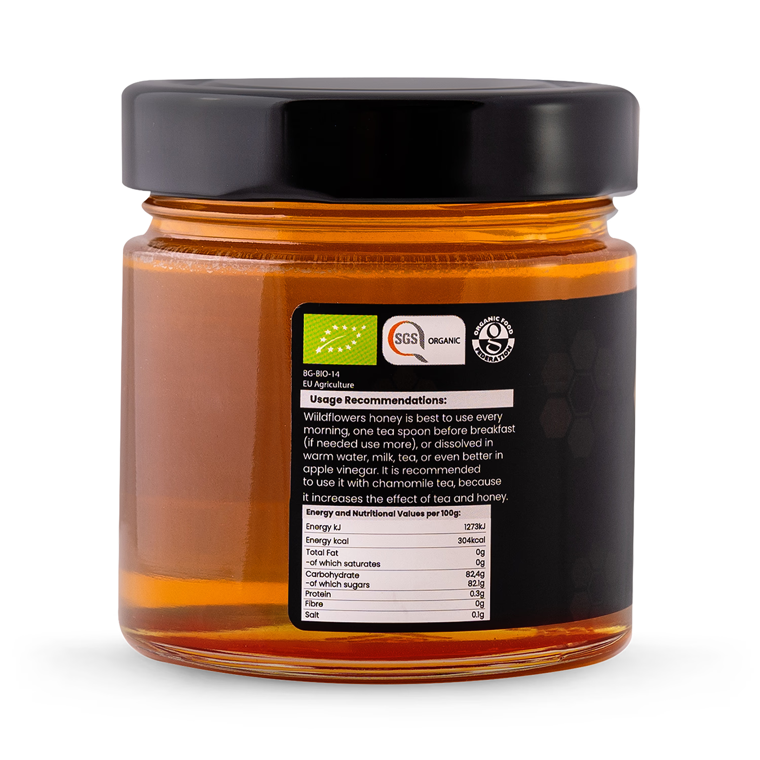 BioHoney organic raw black forest honey 300g, imported from the UK