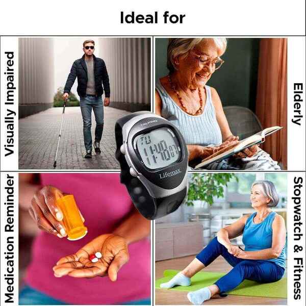Lifemax big digit talking wrist watch for visually impaired (British brand)