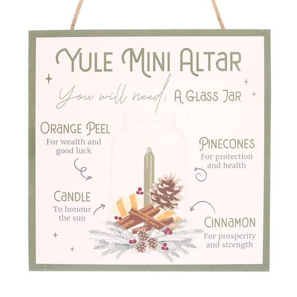 Something Different Yule Altar hanging sign 20cm - British product