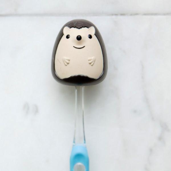Kikkerland hedgehog toothbrush holder, UK version