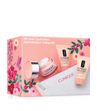 Clinique hydration gift set with 72-hour hydrator, overnight mask, and body lotion - British product