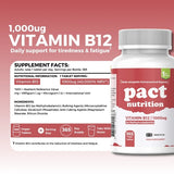Pact Nutrition Vitamin B12 methylcobalamin tablets 365 - British product