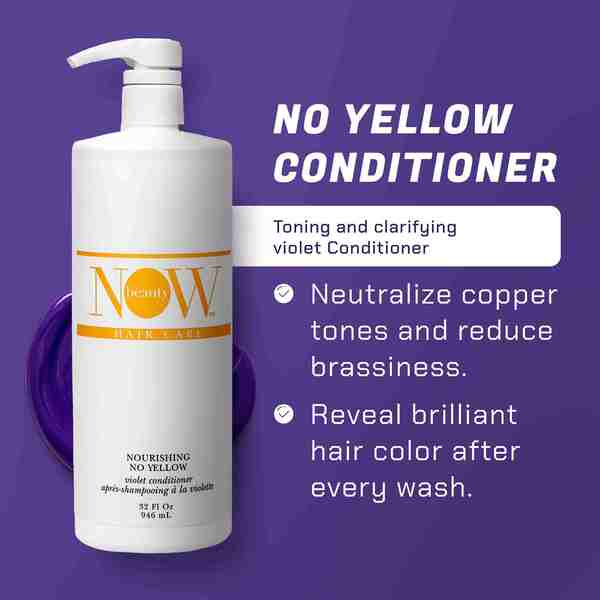 NOW Beauty No Yellow Conditioner 946ml, imported from the UK