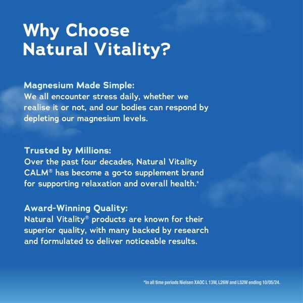 Natural Vitality CALM magnesium gummies 60 gummies - British product