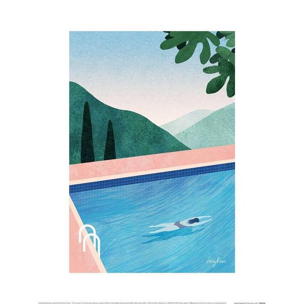 Henry Rivers Swimming Pool II print 40cm x 30cm, UK version
