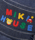 Miki House cotton sun hat with detachable neck cover, imported from the UK