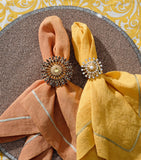 Joanna Buchanan crystal flower napkin rings set of 4 (British brand)