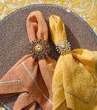 Joanna Buchanan crystal flower napkin rings set of 4 (British brand)