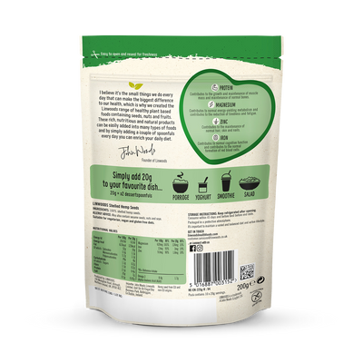 Graines de chanvre décortiquées Linwoods 200g