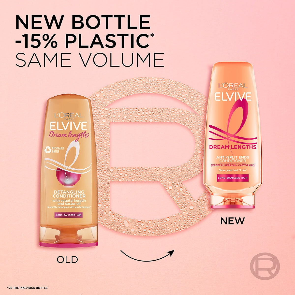 L'Oreal Elvive Dream Lengths conditioner 3 x 500ml, UK version