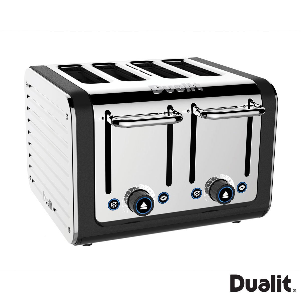 Dualit Architect kettle and 4-slot toaster in matt black, imported from the UK