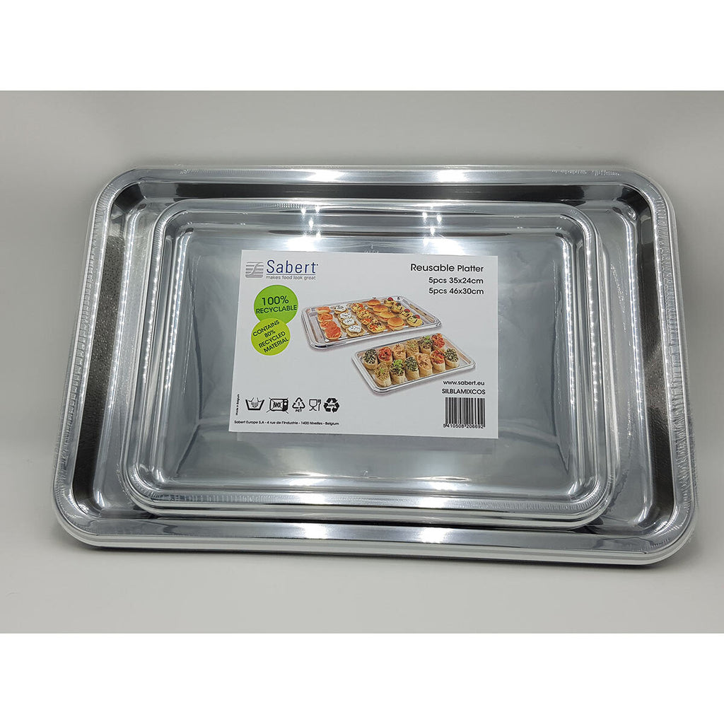 Sabert Rectangular Mix Platters, 10 Pack