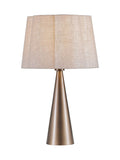 Libra Interiors table lamp smoked gold linen shade 60cm (British brand)