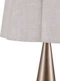 Libra Interiors table lamp smoked gold linen shade 60cm (British brand)