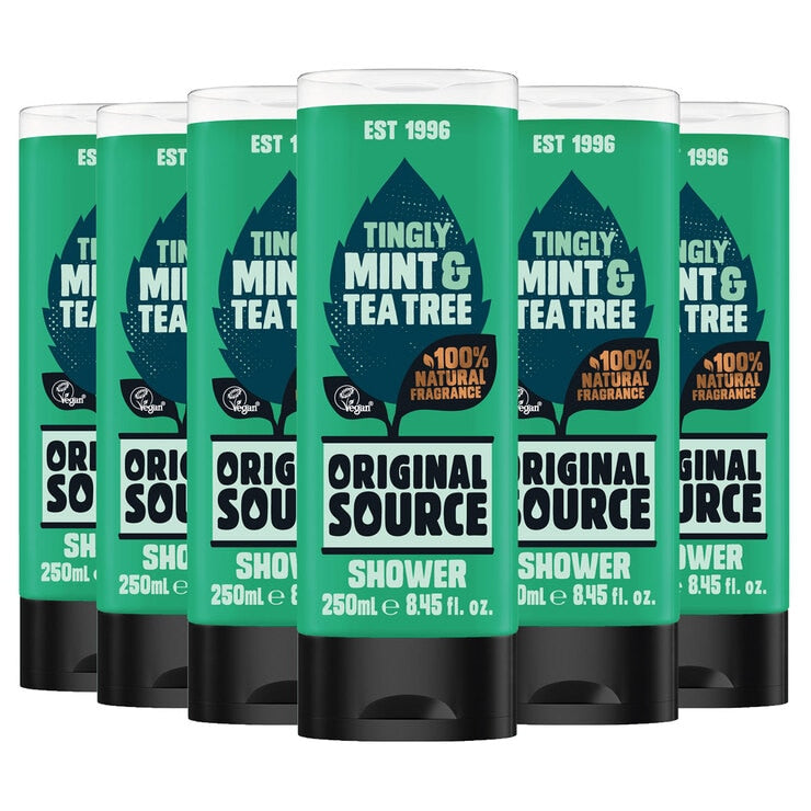 Original Source Mint and Tea Tree Shower Gel 6x250ml (British brand)