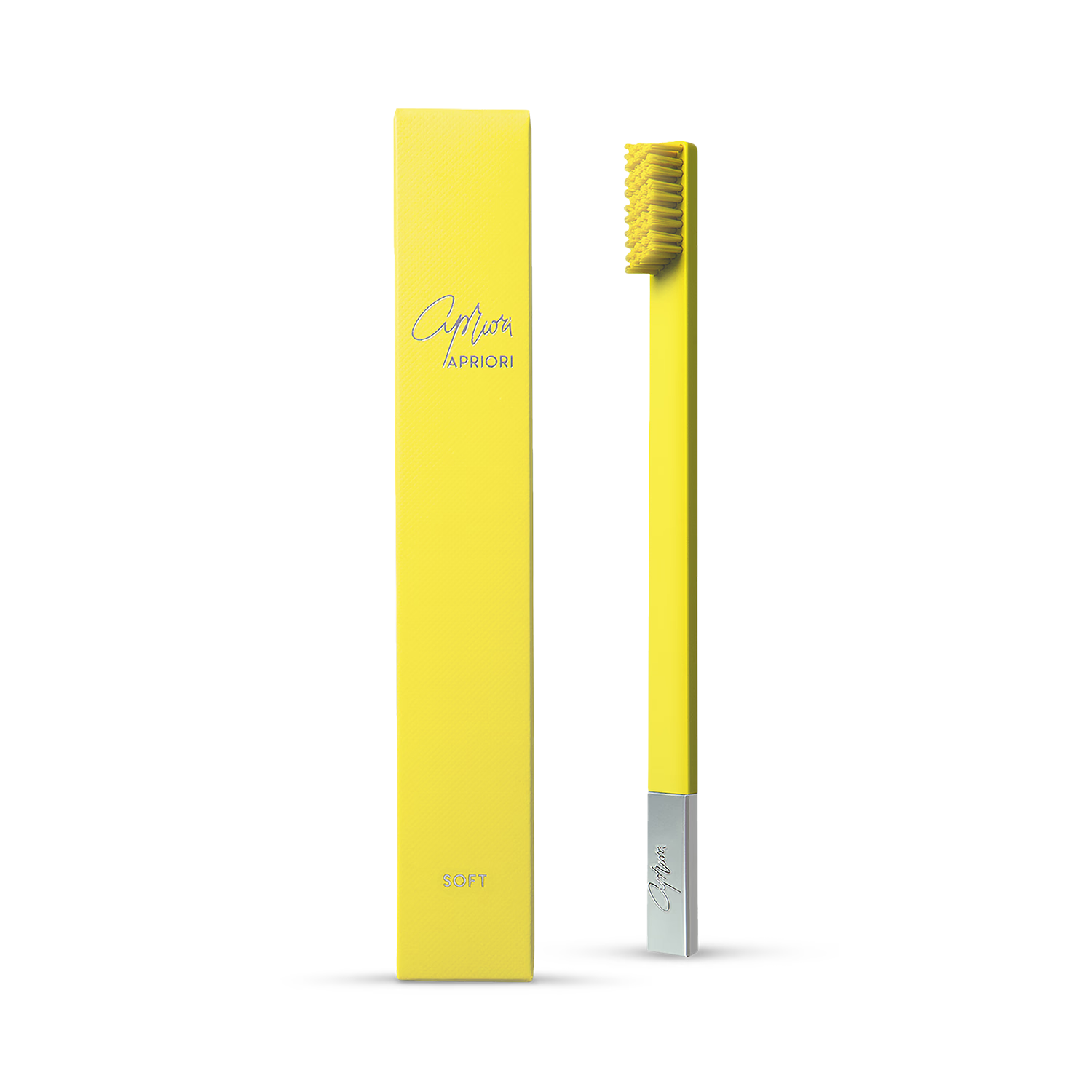 Apriori sunflower yellow silver soft toothbrush (British brand)