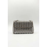 SVNX silver embellished clutch bag 21x14cm (British brand)