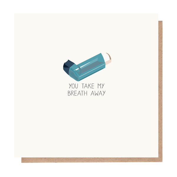 Paper Plane You Take My Breath Away card - British product